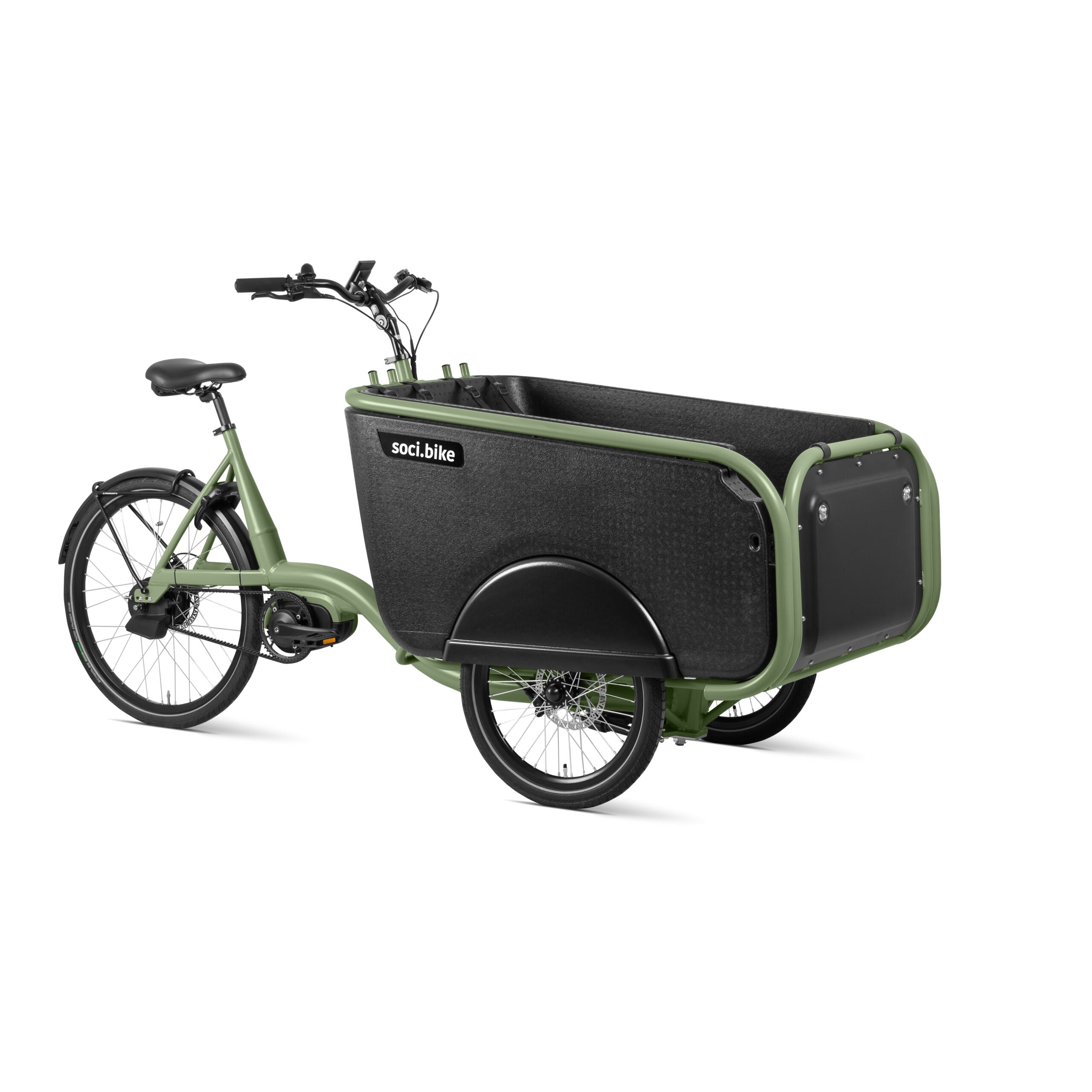 SociBike - Family - Elektrische bakfiets - Groen - 450Wh -