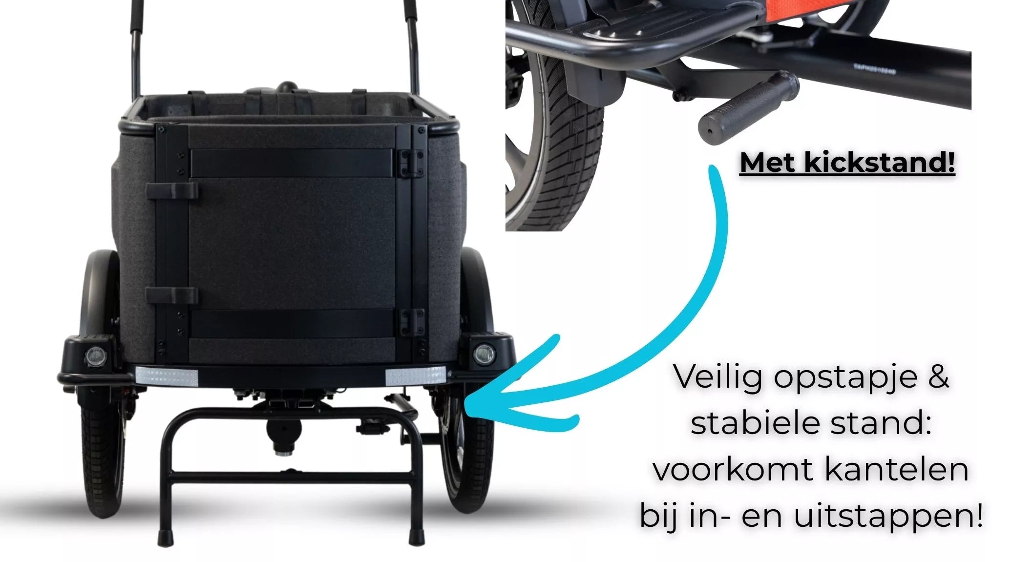 Van Rixtel Dog - Graphite  - elektrische driewieler hondenbakfiets